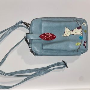 Shoulder bag with phone pouch